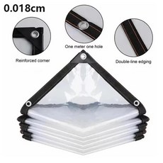 투명 방수 타포린 정원 폴리 방수포 식물 커버 그로밋이있는 절연 창고, 1. Espessura 0.18mm / B. 2 ..., 1개