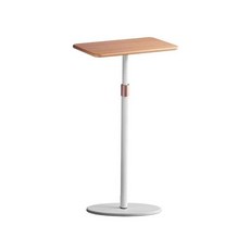 스탠딩 노트북테이블 이동식 강의대 책상 사무실 작업대 화이트 월넛내추럴우드, L 리프트 0.6-1.2m 스탠딩