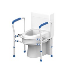 馬桶起身扶手架 左右夾片設計 馬桶扶手 安全扶手 輔助起身, 白色, 1個