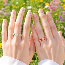오담 비즈 반지 비즈반지만들기세트, 레드