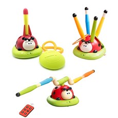 무당벌레 3in1 어린이 줄넘기 고리 링 던지기 로켓 운동 놀이 세트, 1개