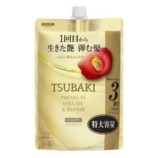 TSUBAKI 츠바키 프리미엄 볼륨 리페어 샴푸 리필 특대 900ML, 1개