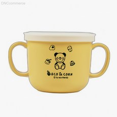 에코인콘 옥수수 베이비 양손 뚜껑컵 PLA식기 돌아기선물, 1개, 1g, 1L