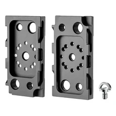 Fomito 듀얼 사이드 NP-F 플레이트 모니터 송신기 연결 브래킷 90/180 각도 조정 LED 무선 전송, 02 NP-F1