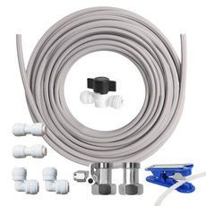 YNET 濾水器軟管 30m+L型連接頭 2入+I型連接頭 2入+雙向接頭+濾水轉換器 M號+切割軟管器, 1套