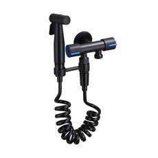 嘉義出貨 304不鏽鋼噴槍衛生潔具馬桶配套噴槍套裝, 黑色馬桶伴侶支架套装