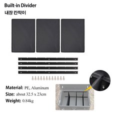 Deerest 알루미늄 확장형 보관함 캠핑 IGT 케이스 경량 모듈러 콤보 액세서리 X PANDA 50L, 1개