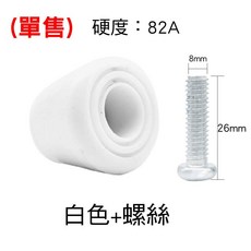 SY-451 雙排溜冰鞋耐磨PU煞車頭 四輪剎車頭/滑輪鞋剎車頭, 1個, 82A白色+螺絲