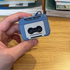 레트로 미니 녹음기 키링 선물 개 레드 카세트 레코더, 블루, 기본 모델명/품번