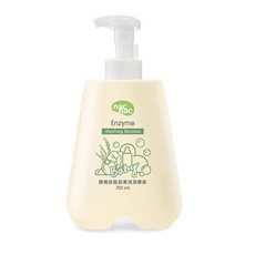 nac nac酵素奶瓶蔬果洗潔慕斯700ml，溫和配方，有效洗淨奶垢及食物殘渣，給寶寶安心呵護, 1個, 700mL