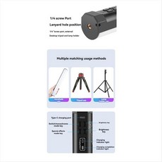 Puluz RGB LED 라이트 완드 자기 핸드 헬드 풀 컬러 스틱 조명 다목적 사진 및 비디오 채우기 조명, 30cm, 검은색