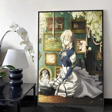 애니메이션 토쿄 구울 그림 서예 면 캔버스 포스터 거실용 벽 예술 현대 커피숍 장식, 30X40cmFrameless, 12 Black6