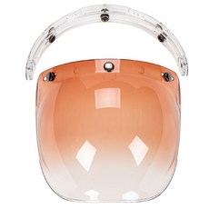 헬로엑스 오토바이헬멧용 버블쉴드 투명 스윙어댑터포함 배달, 그라데이션오렌지&브라운