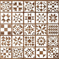 [ 745186 ] 반 퀼트 스텐실 15.2cm(6인치) 블록 재사용 가능한 드로잉 템플릿 나무 캔버스 원단에 페인팅용, [ 745186 ] 반 퀼트 스텐실 15.2cm(6인치