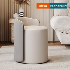 의자 등받이 양털 네일샵용 패브릭 감성 스툴 카페 원형 고정형 A 가죽, B.수출용진회색및연회색