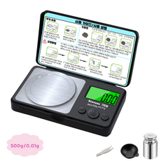 Riwonas 초정밀저울 포켓저울 휴대용 가정용 계량 전자저울, 1세트, 500g, 0.01g일반정밀형