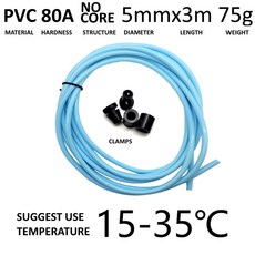 80A 경도 5MM 두께의 점핑 로프용 PVC 3 5M 비닐 줄 로프 예비 교체용 부품, PVC 5MM3 M80A 1