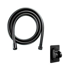 룰루마켓 샤워호스 거치대 세트, 2M 블랙세트, 2M 블랙세트, 블랙