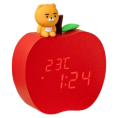 KAKAO FRIENDS 蘋果萊恩多功能電子時鐘, 1個