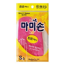 마미손 고무장갑 왼손만하나, 분홍, 소(S), 4개