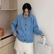 투니스 여성 루즈핏 심플 니트 가디건
