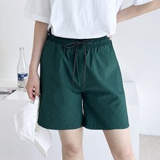 보슈아 sado 여성 시원한 시어서커 쇼츠쿨반바지 허리밴딩 88까지 P50W