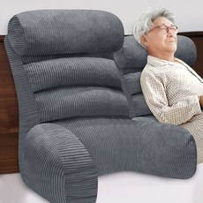 등쿠션 삼각 침대베개 헤드 롱베개 소파 등받이 좌식, 1개, AD. KNew 2nd Generation. 어두운 회