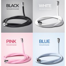 욕실 샤워기용 꼬임없는 부드러운소재 실리콘호스 단단한, 1개, 실리콘호스 1.8M 화이트