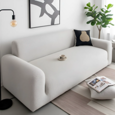 오더박스 고급 인테리어 고탄력 소파커버 애완발톱 방지 쇼파커버, 1개, 라이트그레이