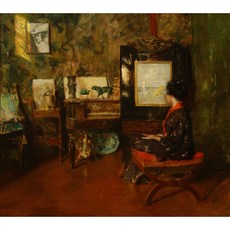 Alice in the Shinnecock Studio (In the Studio) 아트포스터 감성선물 체이스, 그림만(매트지), 42x47.42