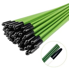 호미닷컴 세이프캡 코팅 식물지지대 3mm X 60cm 안전 고무캡 포함, 12개