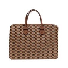 모로 모노그램 패턴 브리프 케이스