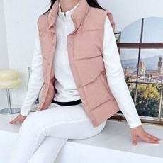 쌍문상회 여성 가볍고 따뜻한 골프 패딩조끼 간절기 조끼