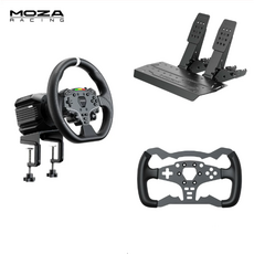 MOZA R5pro 레이싱 레이싱 휠 번들 패키지 페달 게임기 Xbox PC용 엑박 티어링 휠 관부세포함, 1개, R5PRO-베이스+ES핸들+SPR페달두개+거치대+포뮬러
