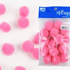 유아 만들기 폼폼이 30mm 분홍 유치원 어린이집, 1개