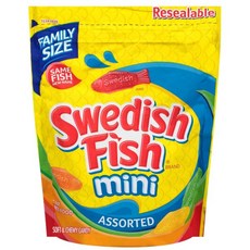 Swedish Fish 스웨디시 피쉬 미니 소프트 젤리 860g 패밀리 사이즈 대용량, ASSORTED, 1개