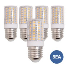 더쎈 LED 콘벌브 콘램프 옥수수전구 7W E26소켓, 5개, 전구색