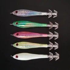 Balleo 오징어 지그 헤드 소프트 루어 문어 워블러 낚시 태클 잉어 낚시 플라이 낚시 크랭크 베이트 10cm6.2 로트 당 5 개, 03 mixed