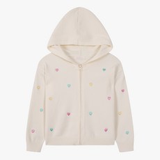 로엠걸즈 하트 자수 후드 스웨터 짚업 RGCK2613P _NC강서점