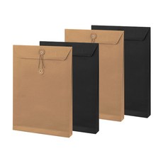 페이퍼백 종이 봉투 A4세로 무지 서류 파우치 규격 봉투 구디백 엽서보관, 세로검1P