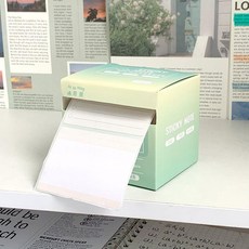 ka ba xiong 抽拉式便利貼 漸層色記事貼, 漸變綠 每卷256貼, 1個