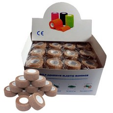 탄력 밴드 2.5cmX4.5m 48개 자가점착식 압박 붕대, 1개, 48개입
