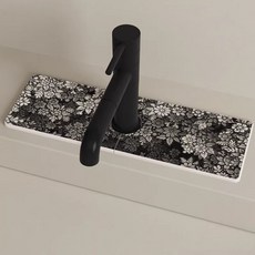 日式廚房水龍頭墊硬硅藻泥吸水墊子衛生間防濺水池洗手檯面瀝水墊, 1個