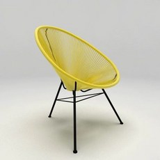 안락 테라스 라운지 체어 패브릭 카페 독서 에그 휴게실, 1개, 옐로우 라탄 의자