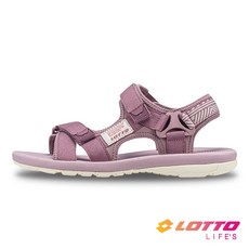 【LOTTO】風格織帶女款涼鞋, 梅紫色, 22