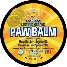 보디 독 발 밤 | USDA 인증 거친 애완동물 피부 건조 위 자연 진정 치유 갈라지고 갈라진 개 보호 복원 왁스보다 더 나은 (4온스), Paw Balm, 4 oz, 1개