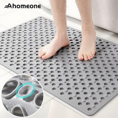 ahomeone 미끄럼방지패드 안전 욕실매트 빠른 물빠짐+강한접착, 1개, 그레이