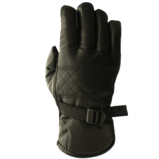 라이딩 가죽 장갑 방한 보온 라이더 배달 등산 야외 활동, 블랙