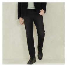 뱅뱅 남성 라이크라 이중직 기모데님__검정 211038