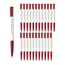 꿈꾸는비 0.7mm 스피디볼 볼펜 24개입 사무용볼펜, 빨강